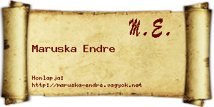 Maruska Endre névjegykártya